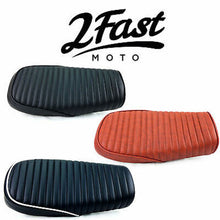 2FastMoto Cafe Racer Flat Style Seat Motorcycle Saddle Seat Black FPLUN008BK_633641