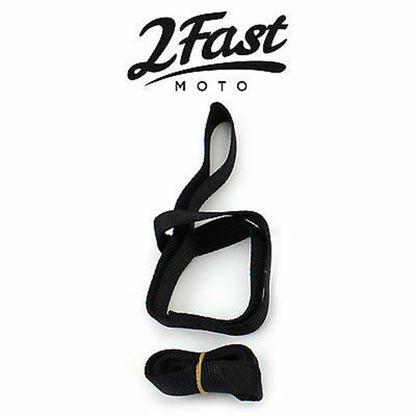 2FastMoto Black 18" Long 1" Wide Soft Tie Down Extension Strap Loop  2/Pack 78-7336_622339