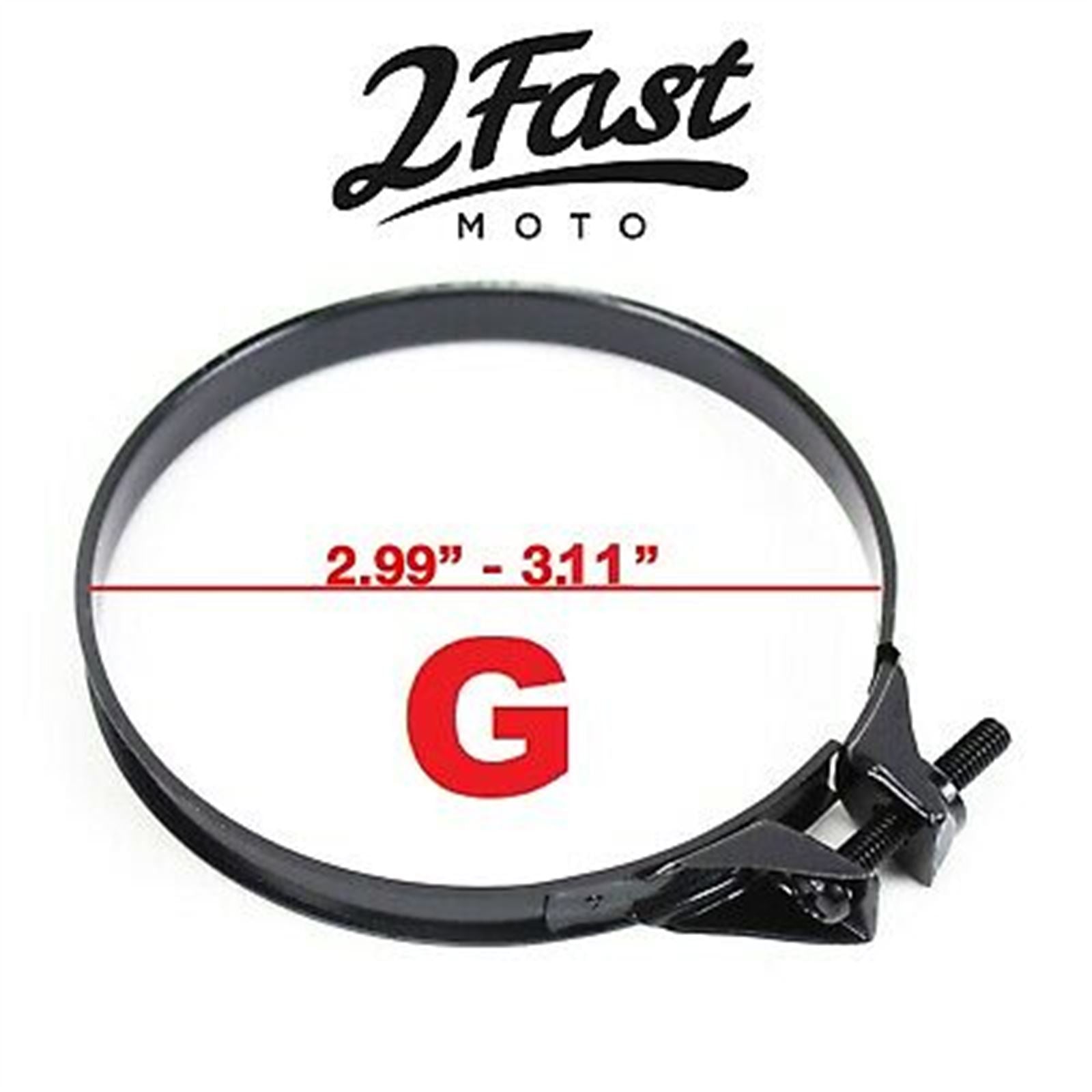 2FastMoto Band Clamp Air Box Filter Intake Manifold Wire - 76-79mm - Black 2 Pack 25-3114g_630598