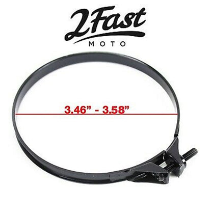 2FastMoto Band Clamp Air Box Filter Intake Manifold Wire 3.46"-3.58"-Black 2 Pack 25-3114i_661289