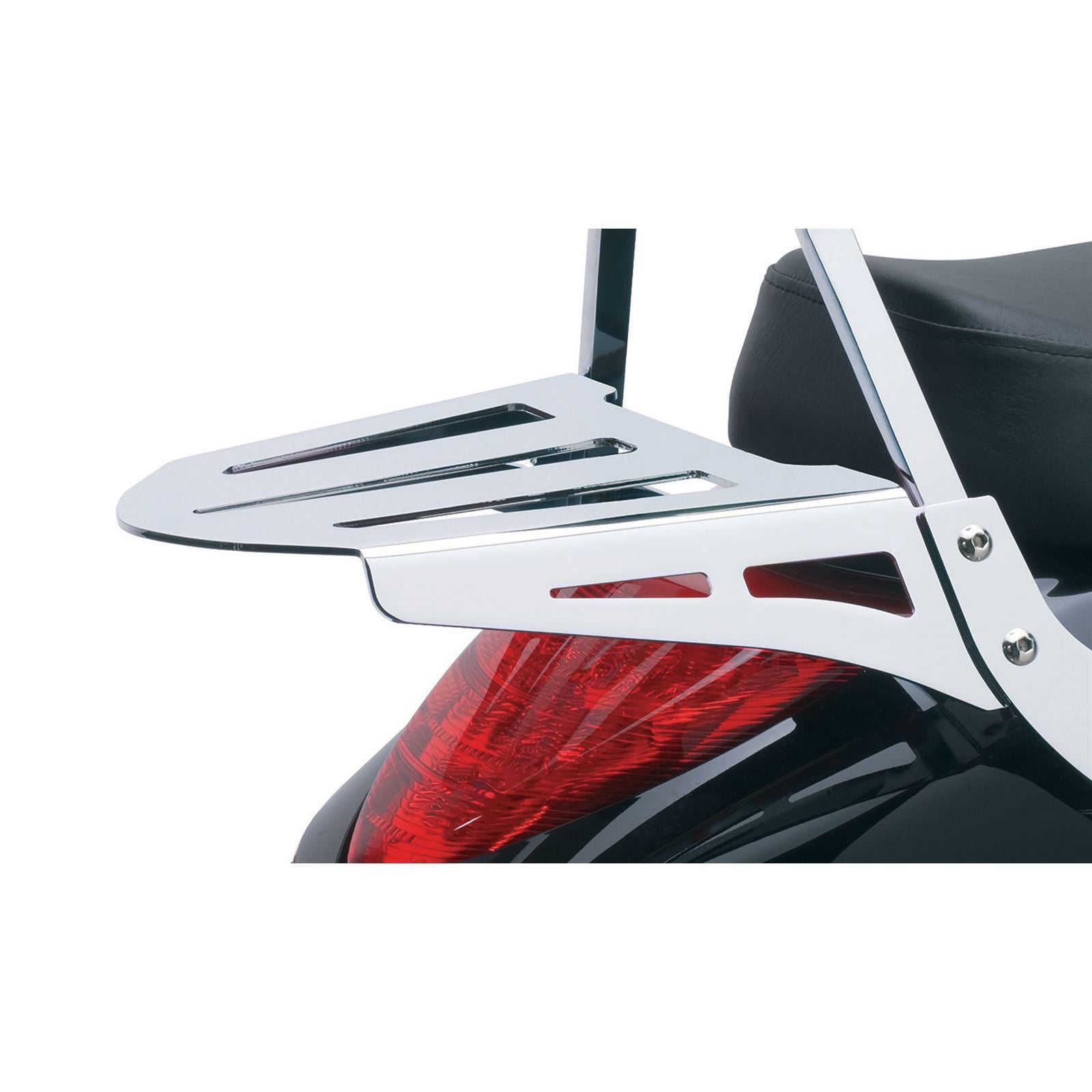 Cobra Sissy Bar Luggage Rack for Honda/ Kawasaki/ Yamaha - Chrome - Laser-Cut 02-3602_1390086