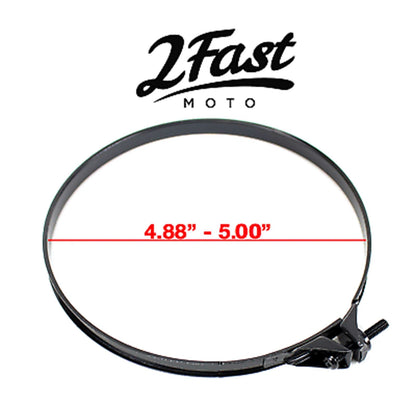 2FastMoto Band Clamp Air Box Filter Intake Manifold Wire 4.88" - 5.00" - Black 25-3114o_631932