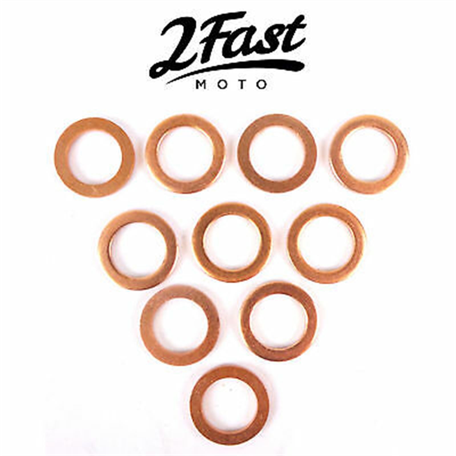 2FastMoto Copper Crush Washer Motorcycle Dirtbike On/Off Road ATV UTV- 10/Pack 02-81021_637201