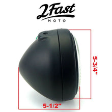 2FastMoto 5 3/4" Side Mount 12V Headlight - Matte Black  41-10095_670537
