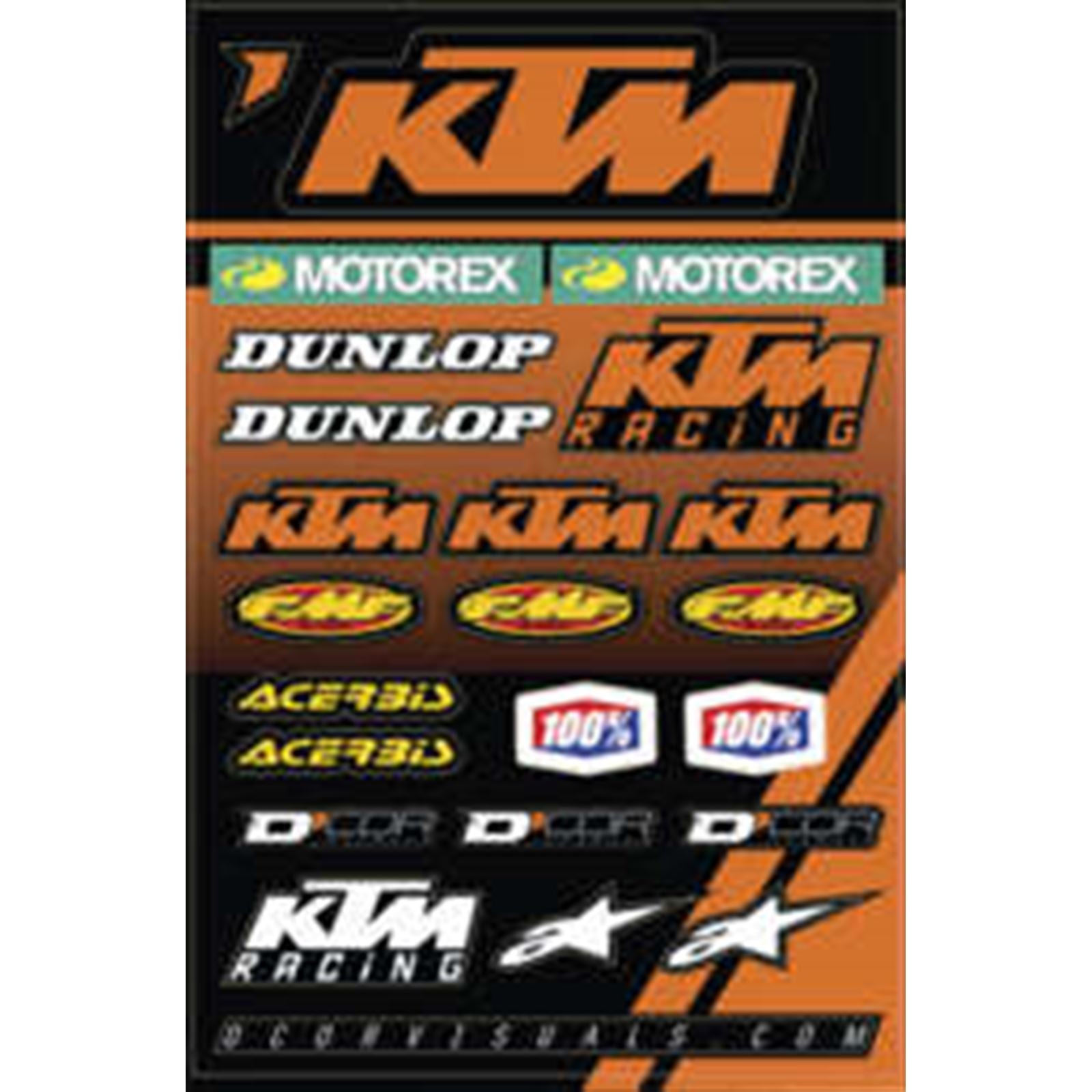 D'Cor for KTM Racing Decal Sheet 12 Mil for KTM Racing Decal Sheet [MPN: 40-30-102]_134256