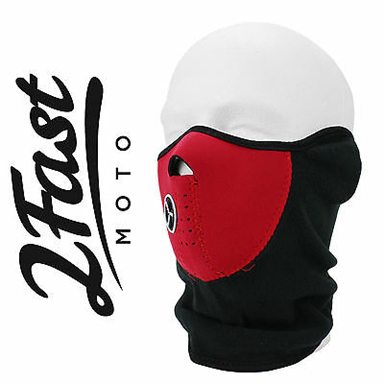 2FastMoto Motorsport Half Face Fleece & Neoprene Mask With Mesh Ventilation  66-5116R_645404