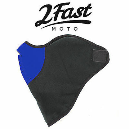 2FastMoto Sport Half Face Fleece Neoprene Mask With Mesh Ventilation MX ATV 66-5116u_622234