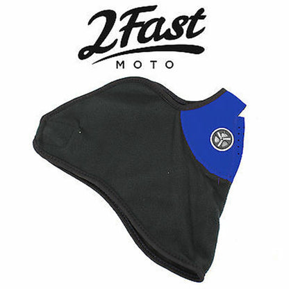 2FastMoto Sport Half Face Fleece Neoprene Mask With Mesh Ventilation MX ATV 66-5116u_622233