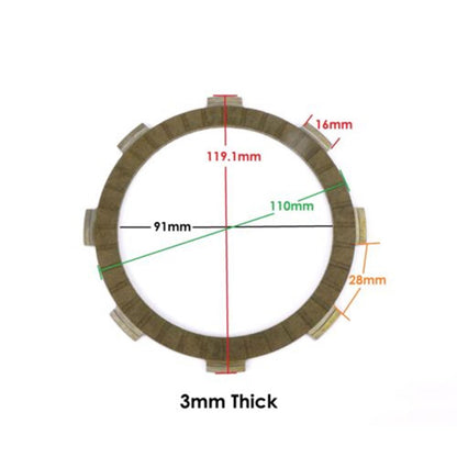 2FastMoto Clutch Friction Disc Plate For Kawasaki/Honda ATV, ATC 3, 4-Wheeler  24-1000P_629214