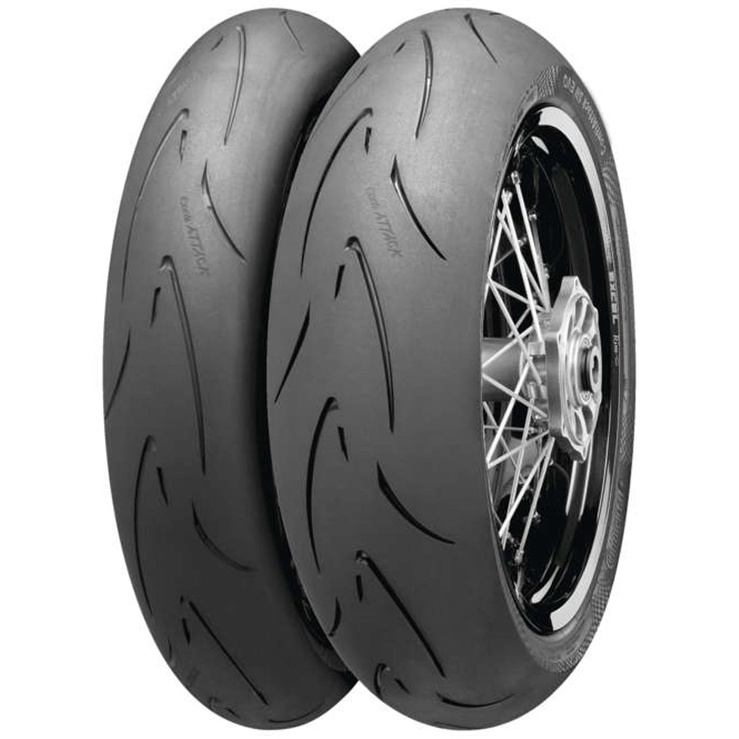 Continental Tire - Powersports Attack SM EVO Supermoto Radial Tire 110/70R17, Front, 54H 02445720000_134383