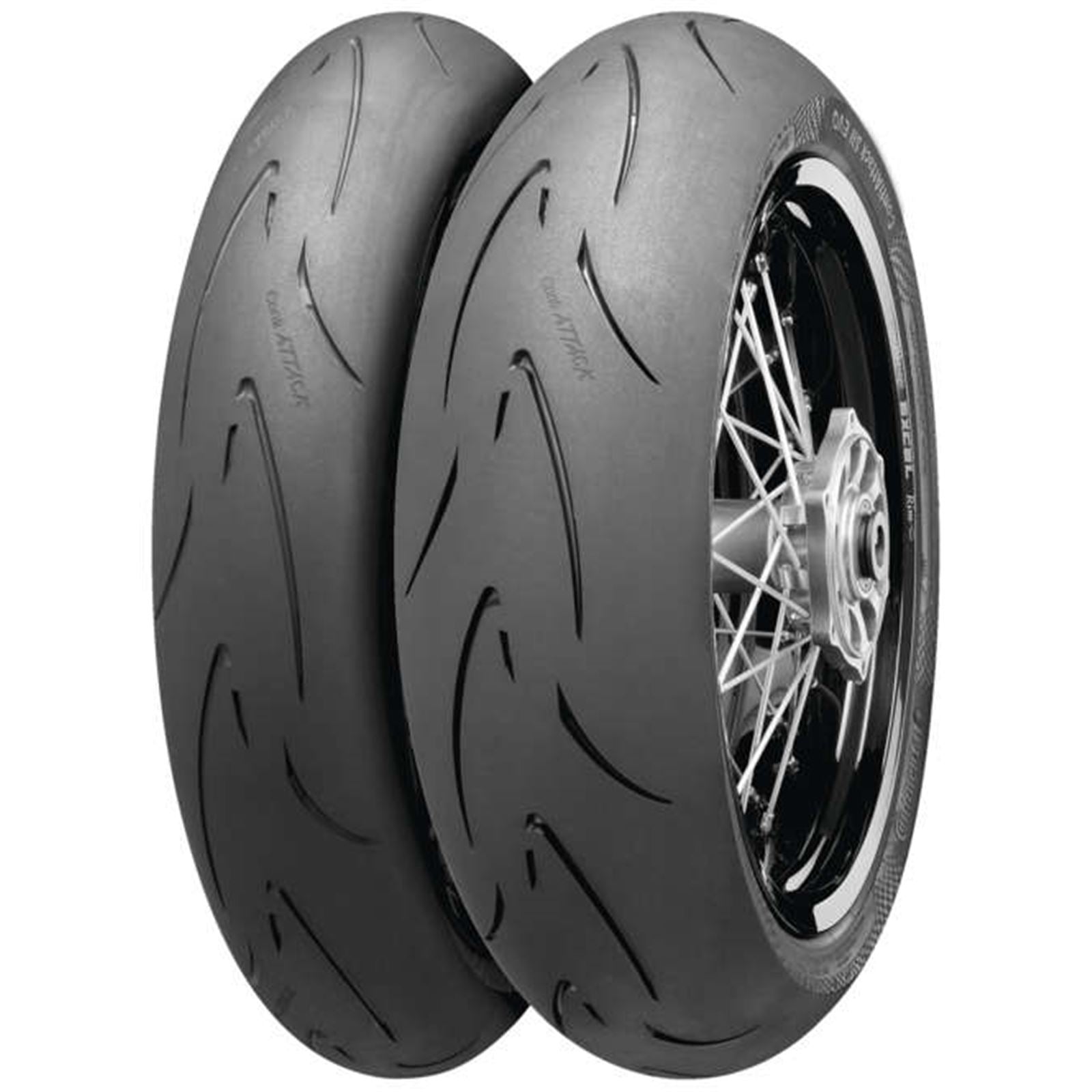 Continental Tire - Powersports Attack SM EVO Supermoto Radial Tire 110/70R17, Front, 54H 02445720000_134383