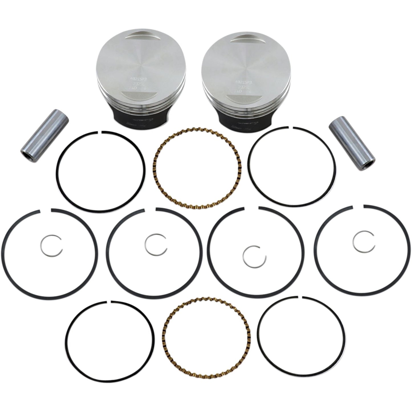 Wiseco - Powersports Tracker Piston Kit EVO Flat Big Twin 1340 8.5:1 +.030 K0215P3_494634