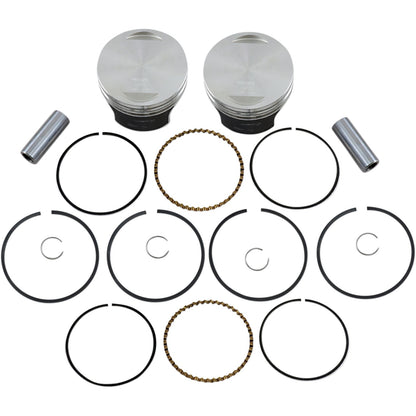 Wiseco - Powersports Tracker Piston Kit EVO Flat Big Twin 1340 8.5:1 +.030 K0215P3_494634