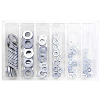 Bolt MC Hardware Flat Washer Assortment - 120-Piece Kit SV-FLWSH_134496