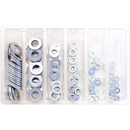 Bolt MC Hardware Flat Washer Assortment - 120-Piece Kit SV-FLWSH_354340
