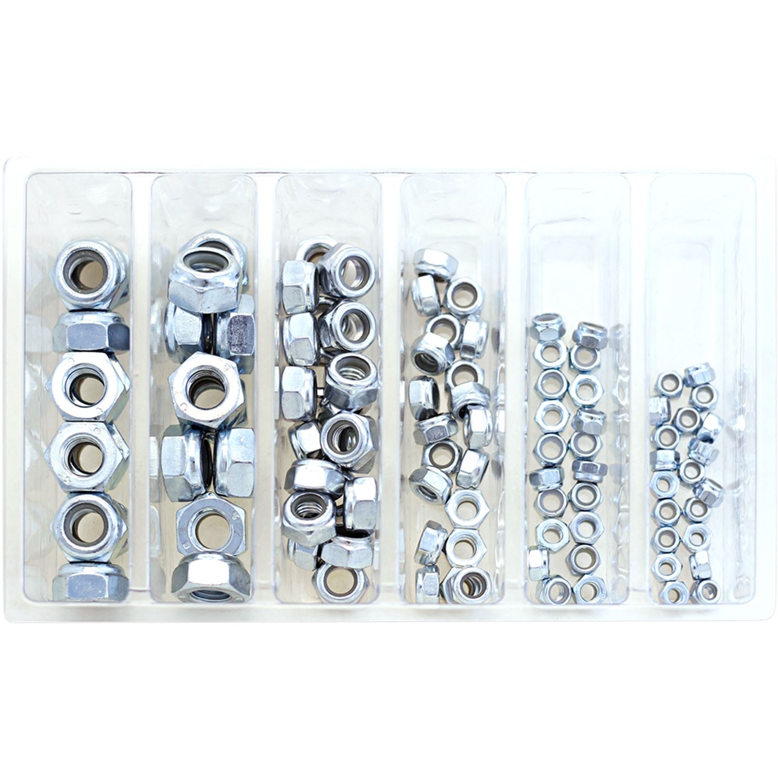 Bolt MC Hardware Nylon Locking Nut Assortment - 100-Piece Kit SV-NYLOCK_354336