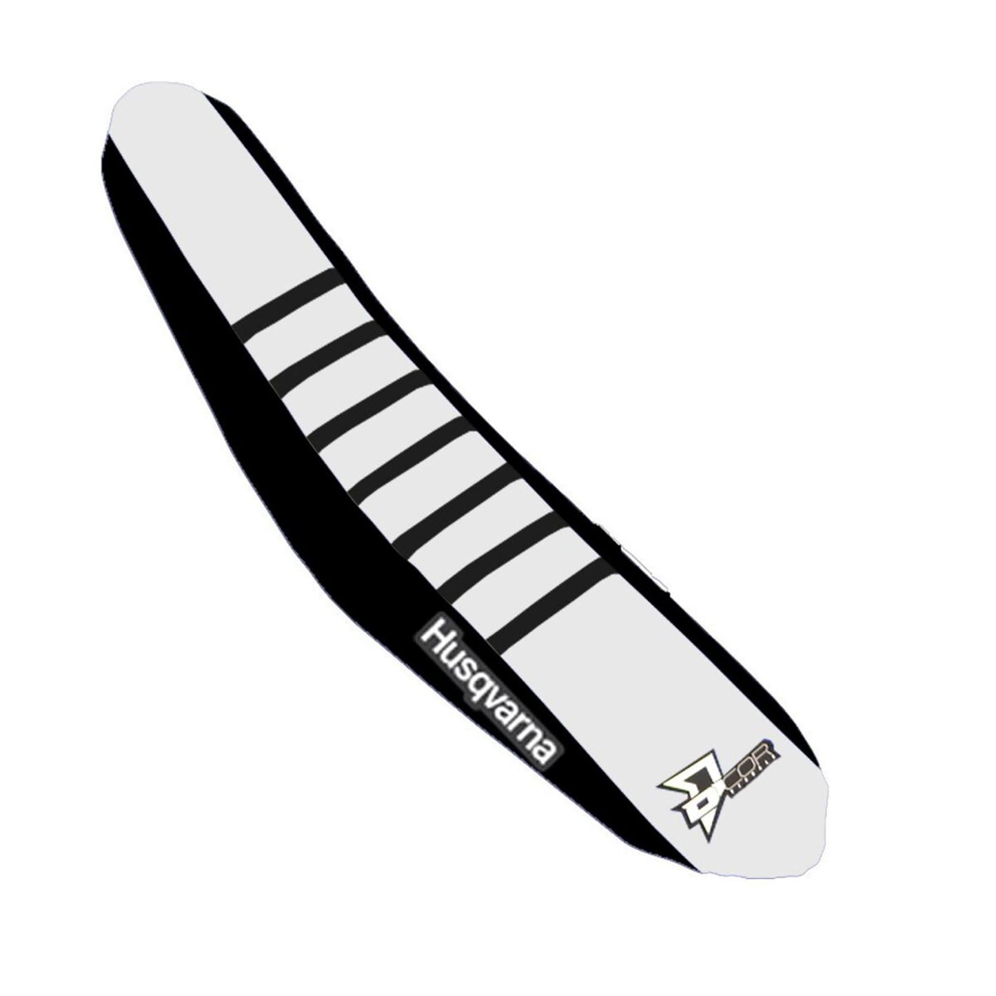 D'Cor Seat Cover Black/White Black Ribs TC/FC125-450 [MPN: 30-70-417]_134557