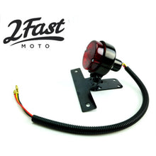 2FastMoto Round Black Classic Retro Style 12 Volt Tail/Brake Light and Bracket [MPN: 62-21512]_631083