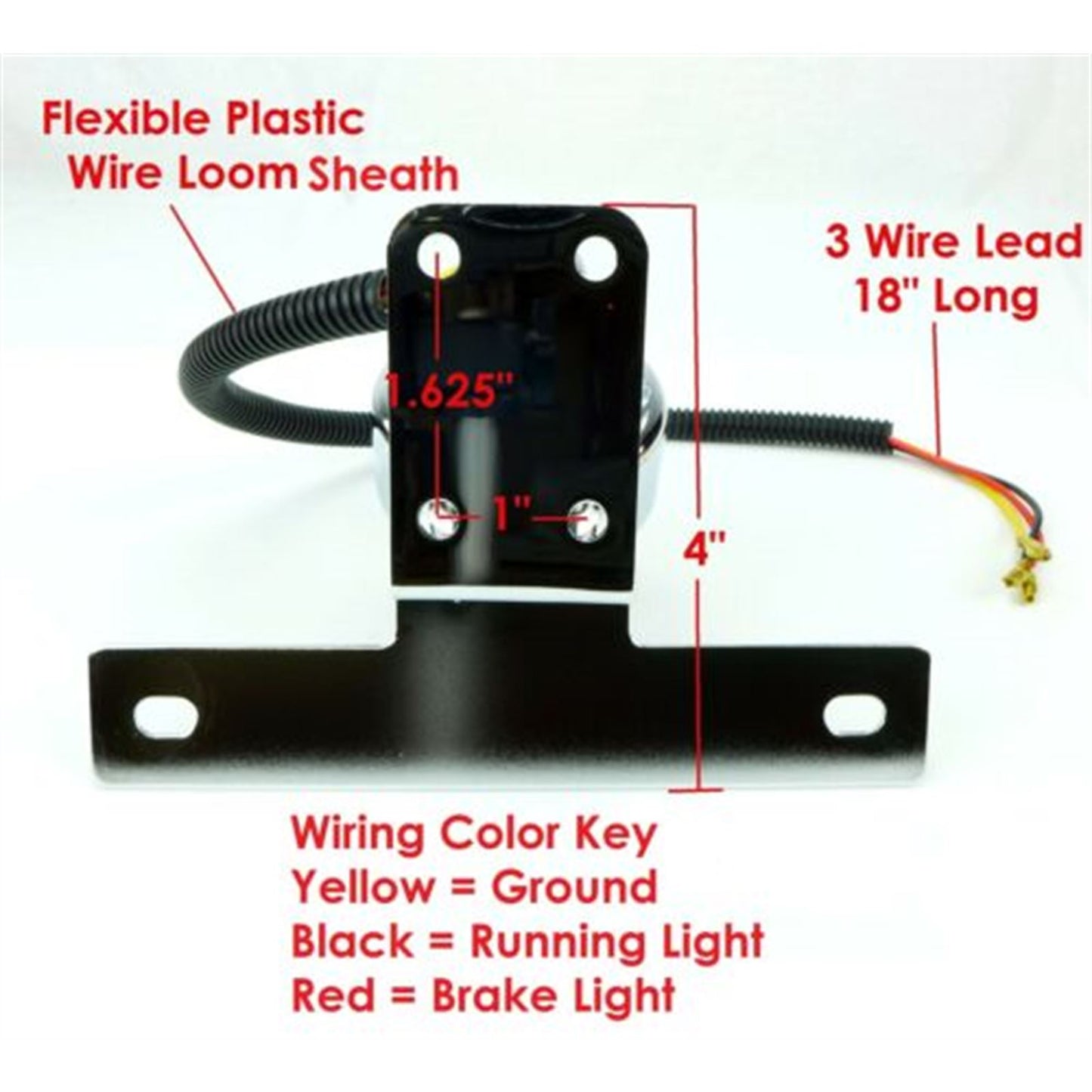 2FastMoto Round Black Classic Retro Style 12 Volt Tail/Brake Light and Bracket [MPN: 62-21512]_645444