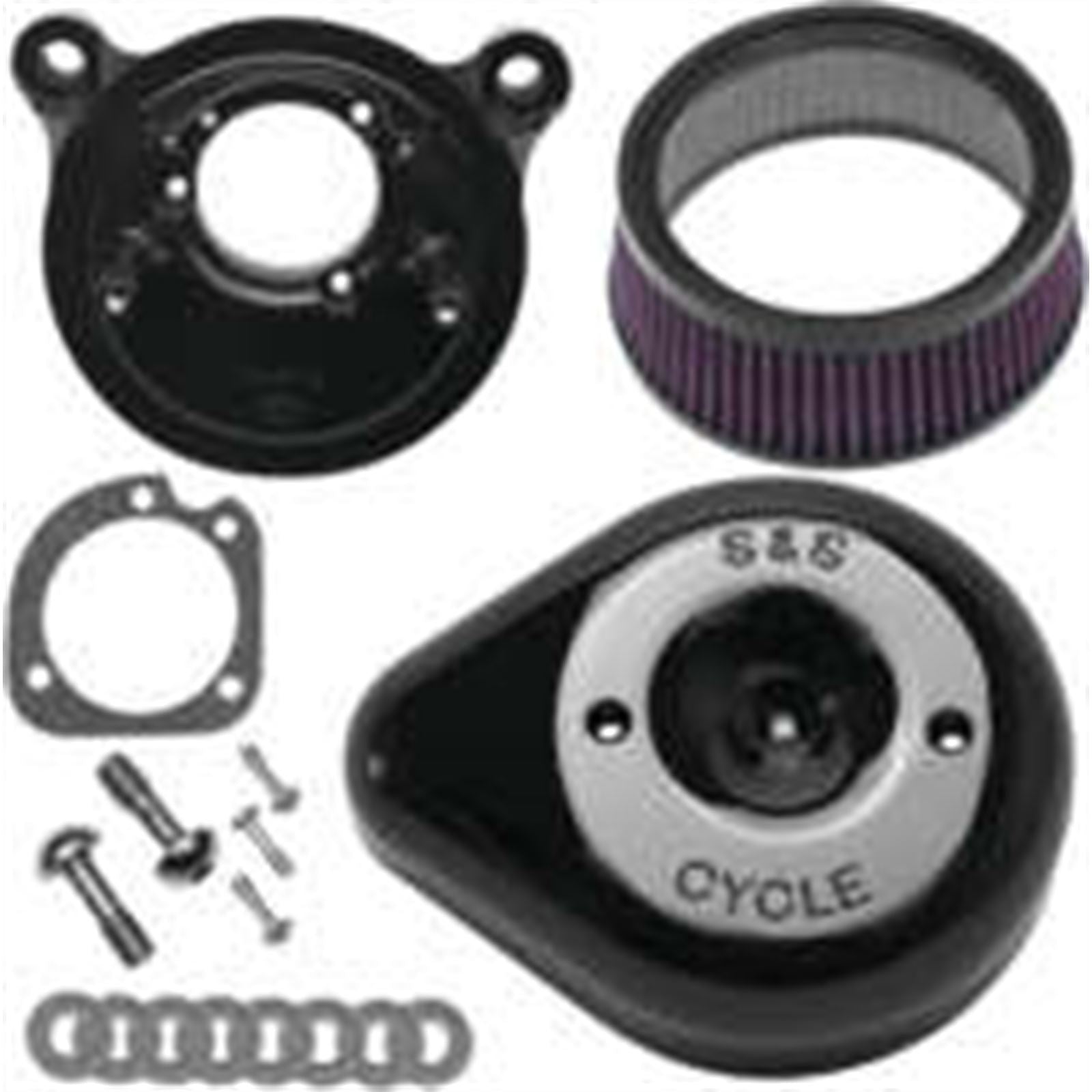 S&S Cycle Air Cleaner Kit Stealth Teardrop - Black 170-0523_134599