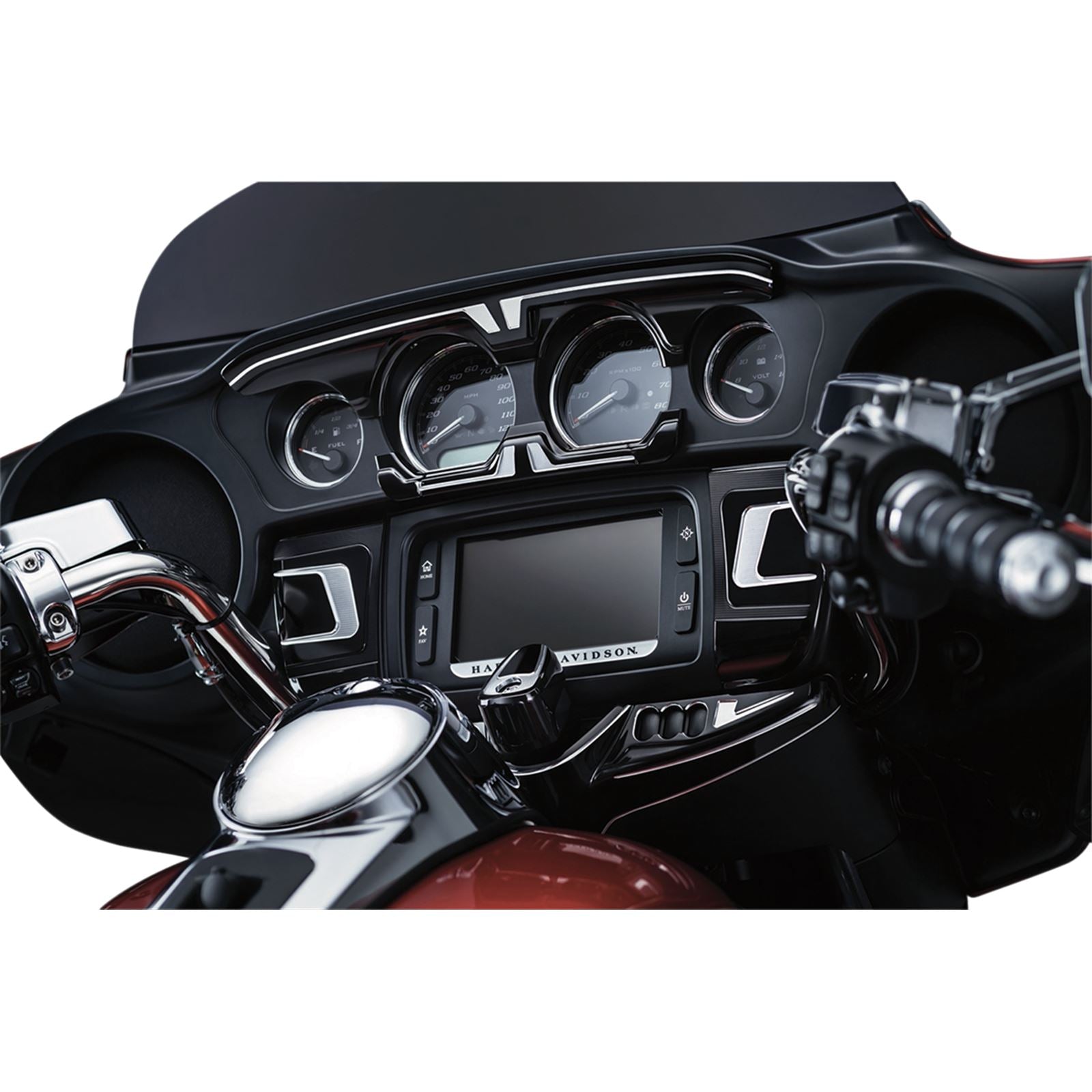 Kuryakyn Bahn Upper Gauge Accent Tuxedo 6942_347867