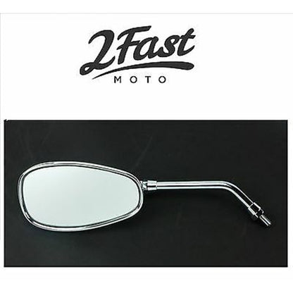 2FastMoto  Left Hand Side Long Stem Chrome Mirror for Yamaha Virago  12-11395LF_636838
