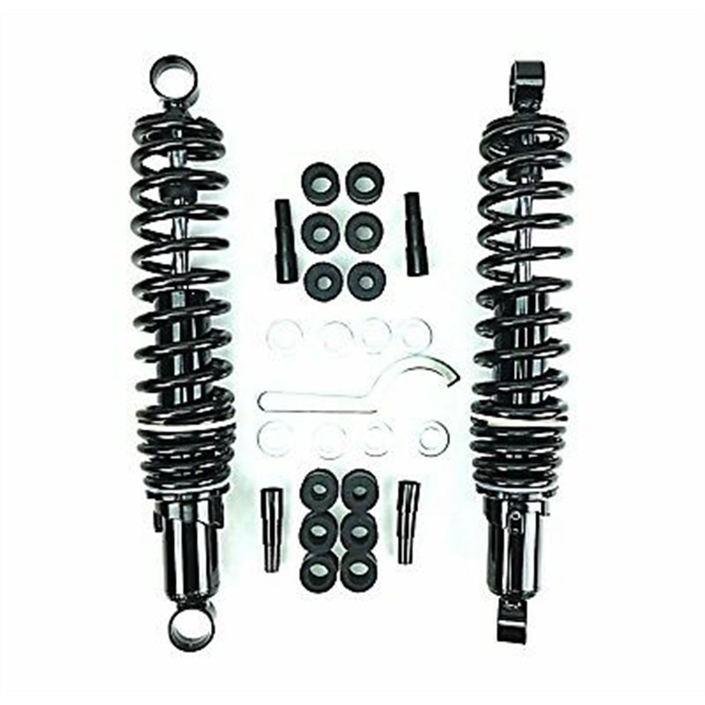 2FastMoto Black Shock Absorbers Eye-to-Eye 335mm 13.2" with Dual Springs for BMW [MPN: 06-36015B]_645514