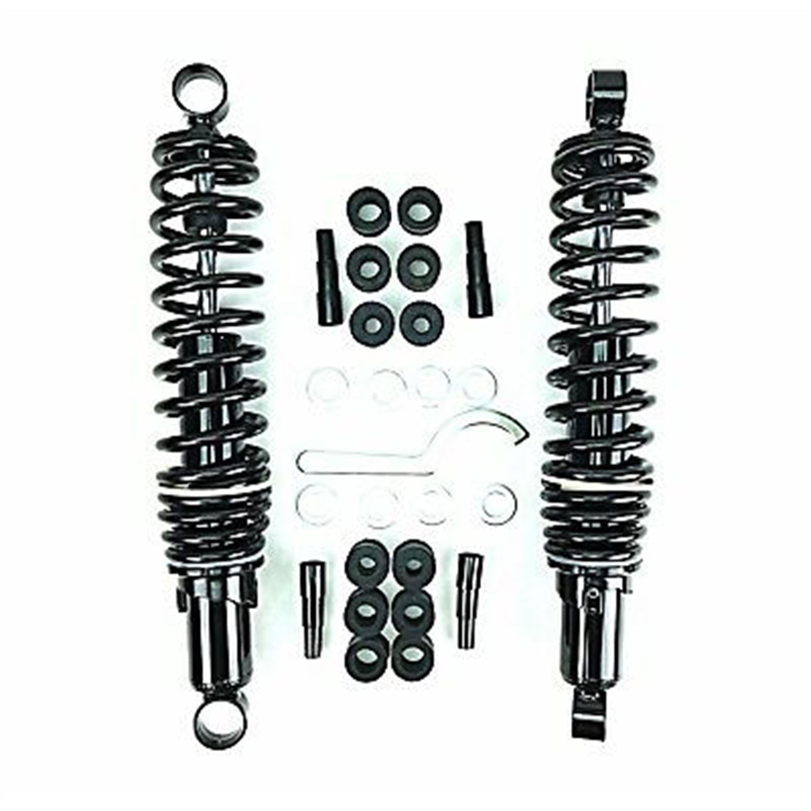 2FastMoto Black Shock Absorbers Eye-to-Eye 335mm 13.2" with Dual Springs for BMW [MPN: 06-36015B]_645514