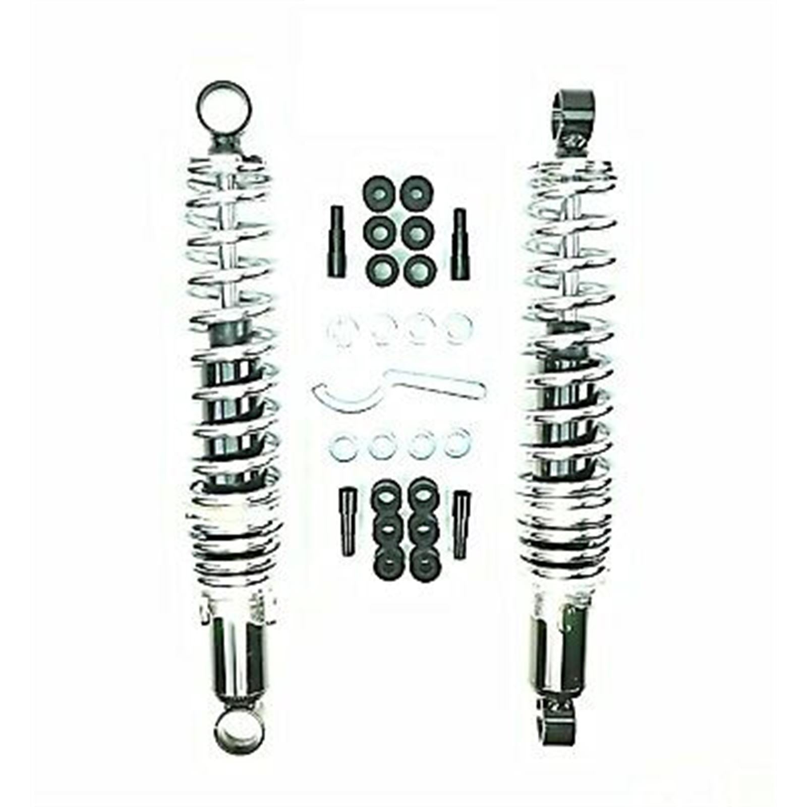 2FastMoto Black Shock Absorbers Eye-to-Eye 335mm 13.2" with Dual Chrome Springs 06-36015bc_645523