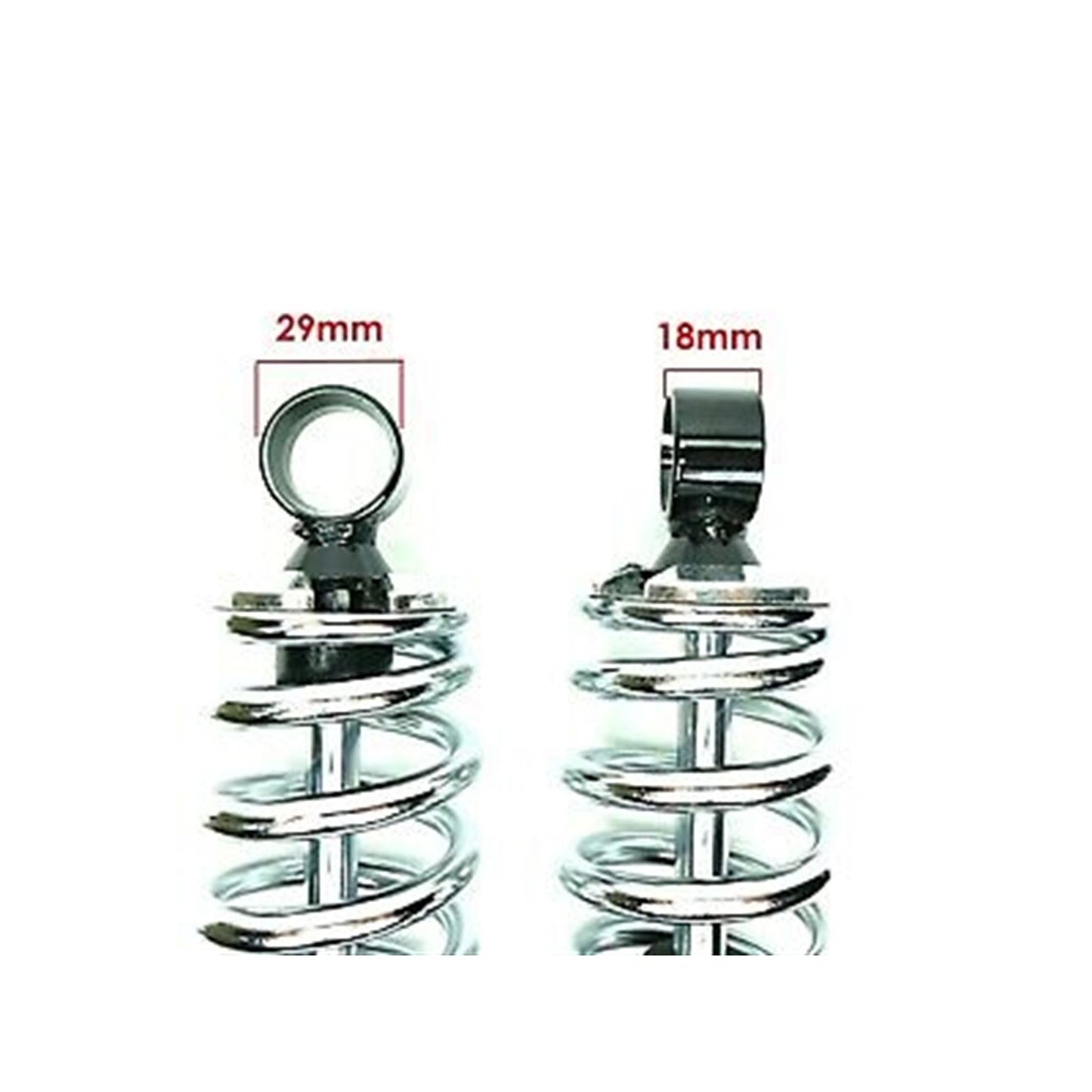 2FastMoto Black Shock Absorbers Eye-to-Eye 335mm 13.2" with Dual Chrome Springs 06-36015bc_645467