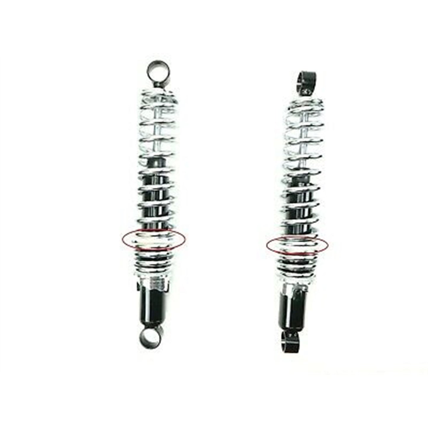2FastMoto Black Shock Absorbers Eye-to-Eye 335mm 13.2" with Dual Chrome Springs 06-36015bc_645466