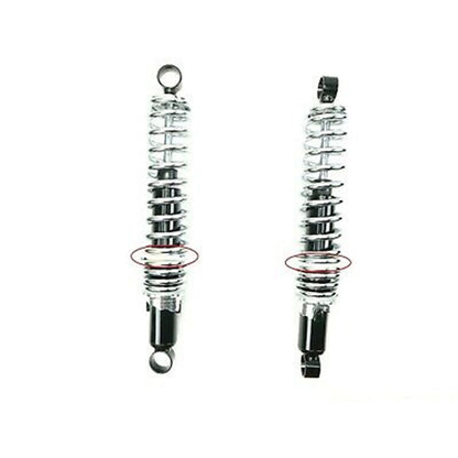 2FastMoto Black Shock Absorbers Eye-to-Eye 335mm 13.2" with Dual Chrome Springs 06-36015bc_645466