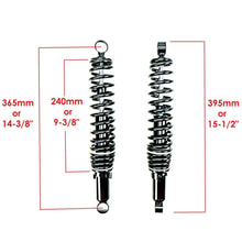 2FastMoto Adjustable Shock Absorbers Eye-to-Eye 365mm with Dual Black Spring [MPN: 06-36025B]_629706