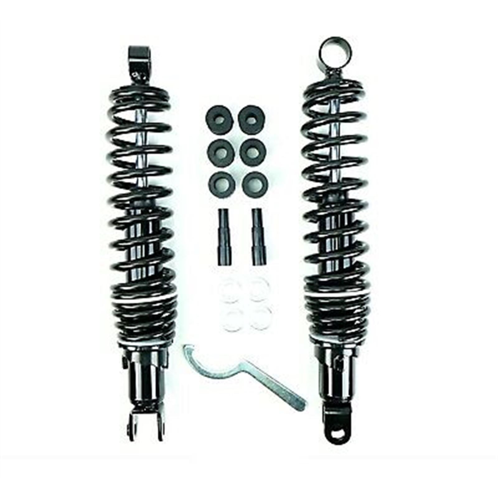 2FastMoto Black Shock Absorbers Eye to Clevis 335mm Dual Black Springs 06-36035B_636834