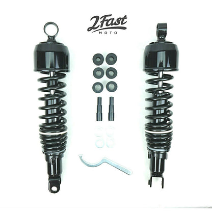 2FastMoto Black Shock Absorbers 335mm Eye to Clevis with Shroud for Honda Suzuki 06-3603B_636830