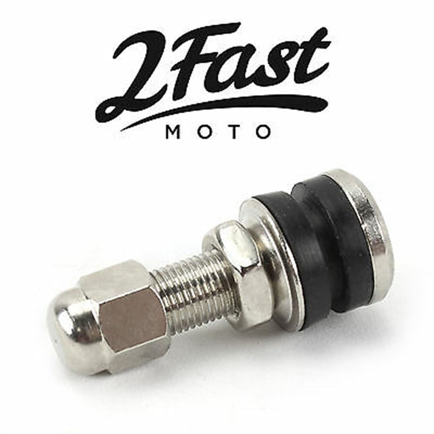 2FastMoto Chrome Tubeless Straight Valve Stem  Motorcycle Custom Street Sport Bike 151402_634190
