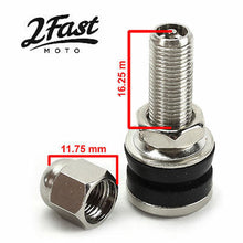 2FastMoto Chrome Tubeless Straight Valve Stem  Motorcycle Custom Street Sport Bike 151402_634187