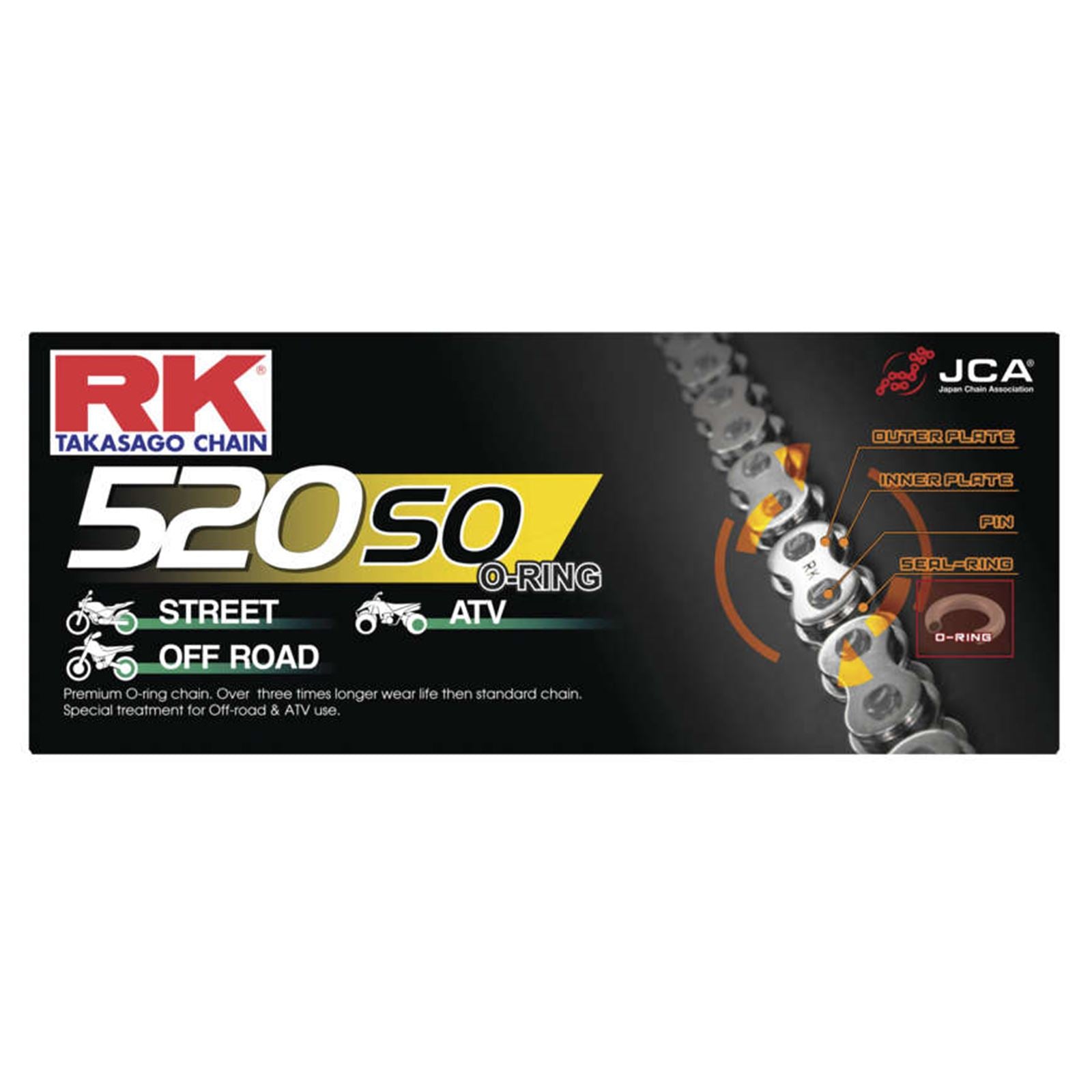 RK Chain RK 520SO-112 - Natural [MPN: 520SO-112]_991018