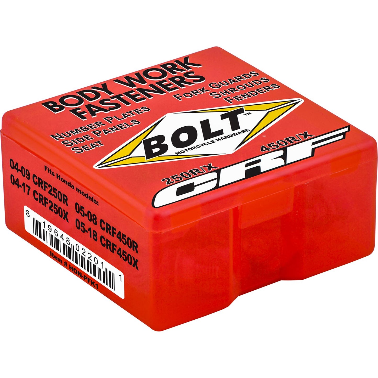 Bolt MC Hardware Full Plastic Fastener Kit for Honda HON-PFK1_135356