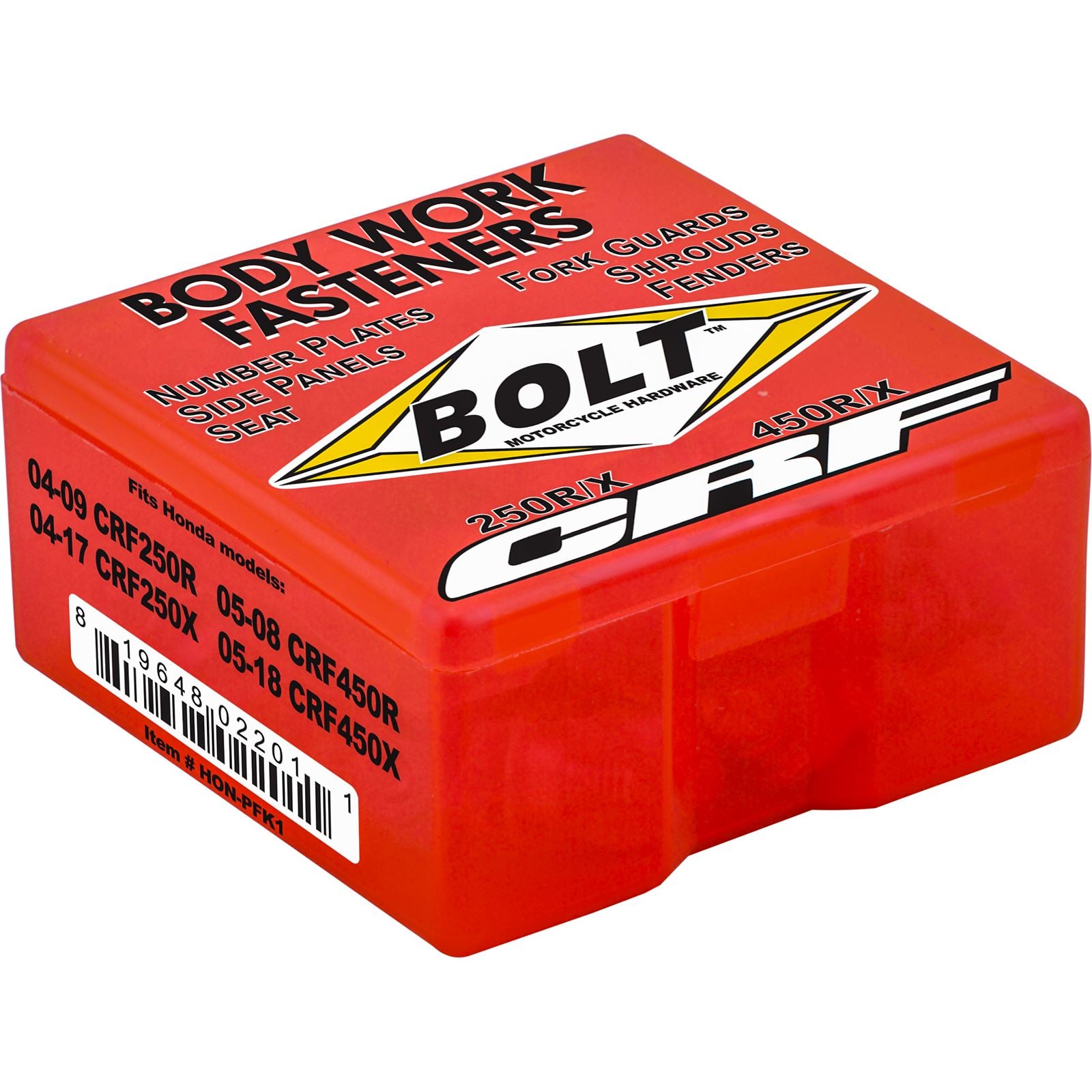 Bolt MC Hardware Full Plastic Fastener Kit for Honda HON-PFK1_135356