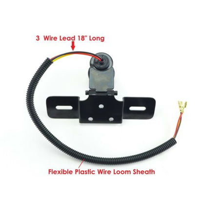 2FastMoto Vintage Style Round Black 12 Volt Taillight and Bracket For Motorcycles 62-21518_629692