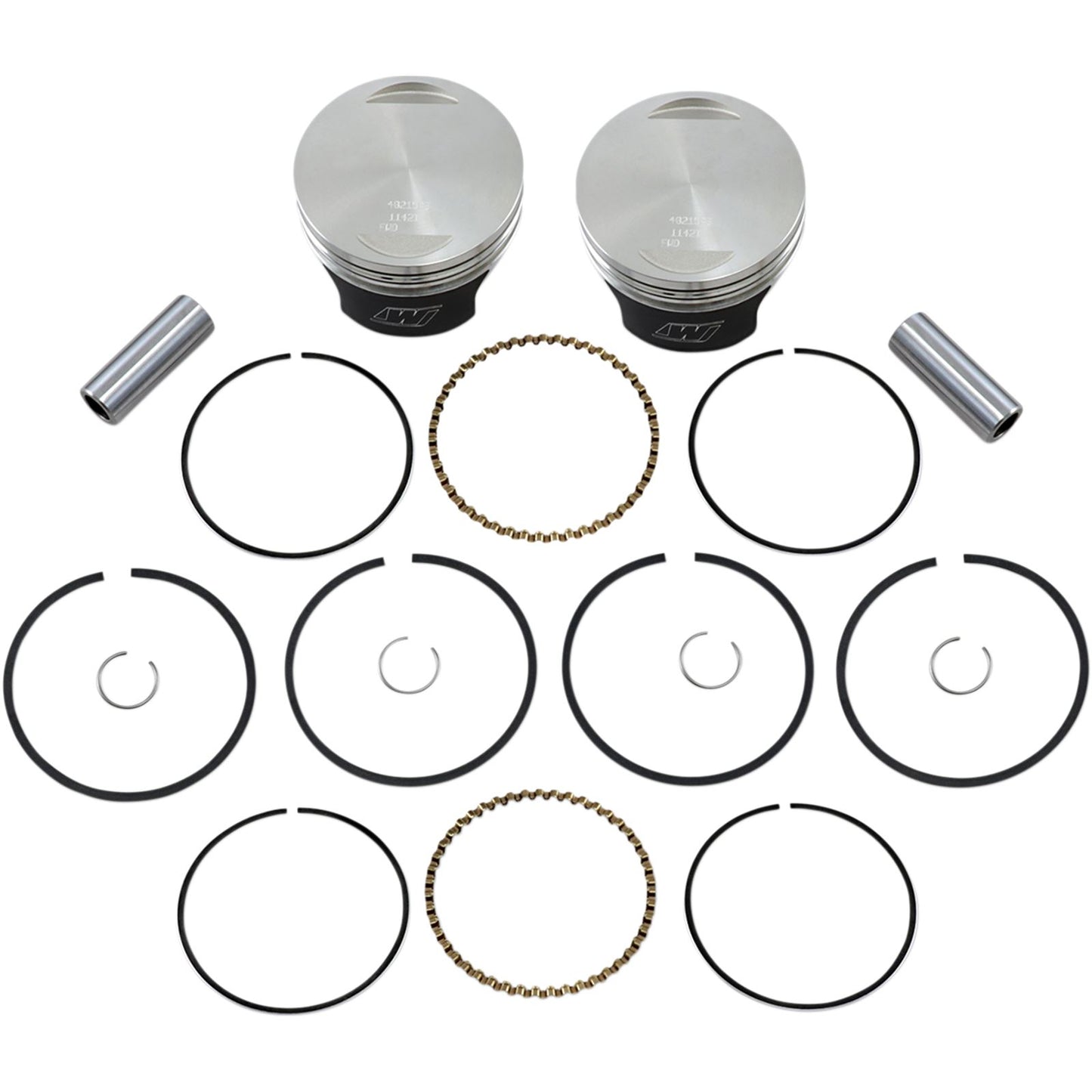 Wiseco - Powersports Tracker Piston Kit EVO Flat Big Twin 1340 8.5:1 Standard K0215PS_494630