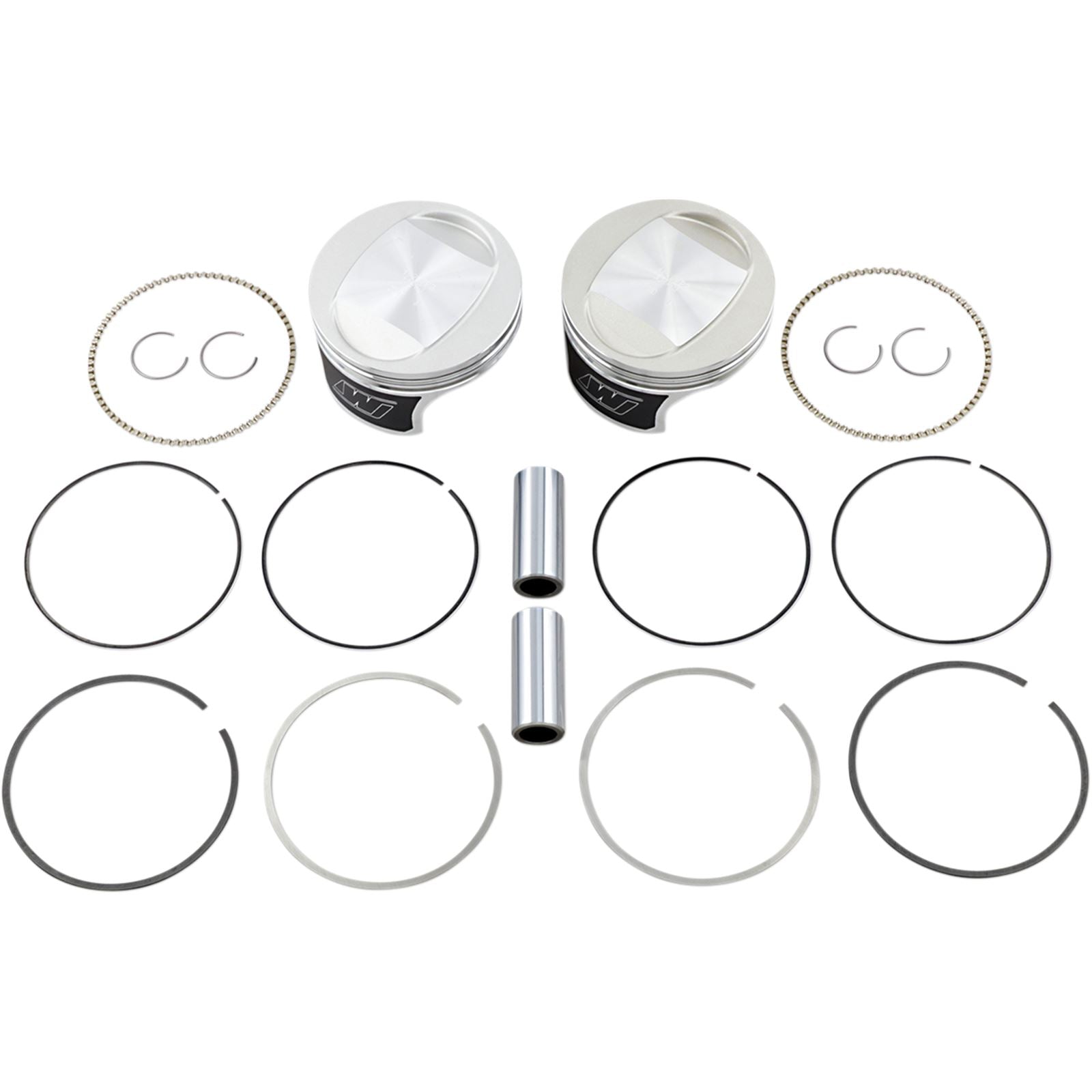 Wiseco - Powersports Tracker Piston Kit 88 To 95 4.000" Stroke 9.5:1 +.020 K0207P2_494614