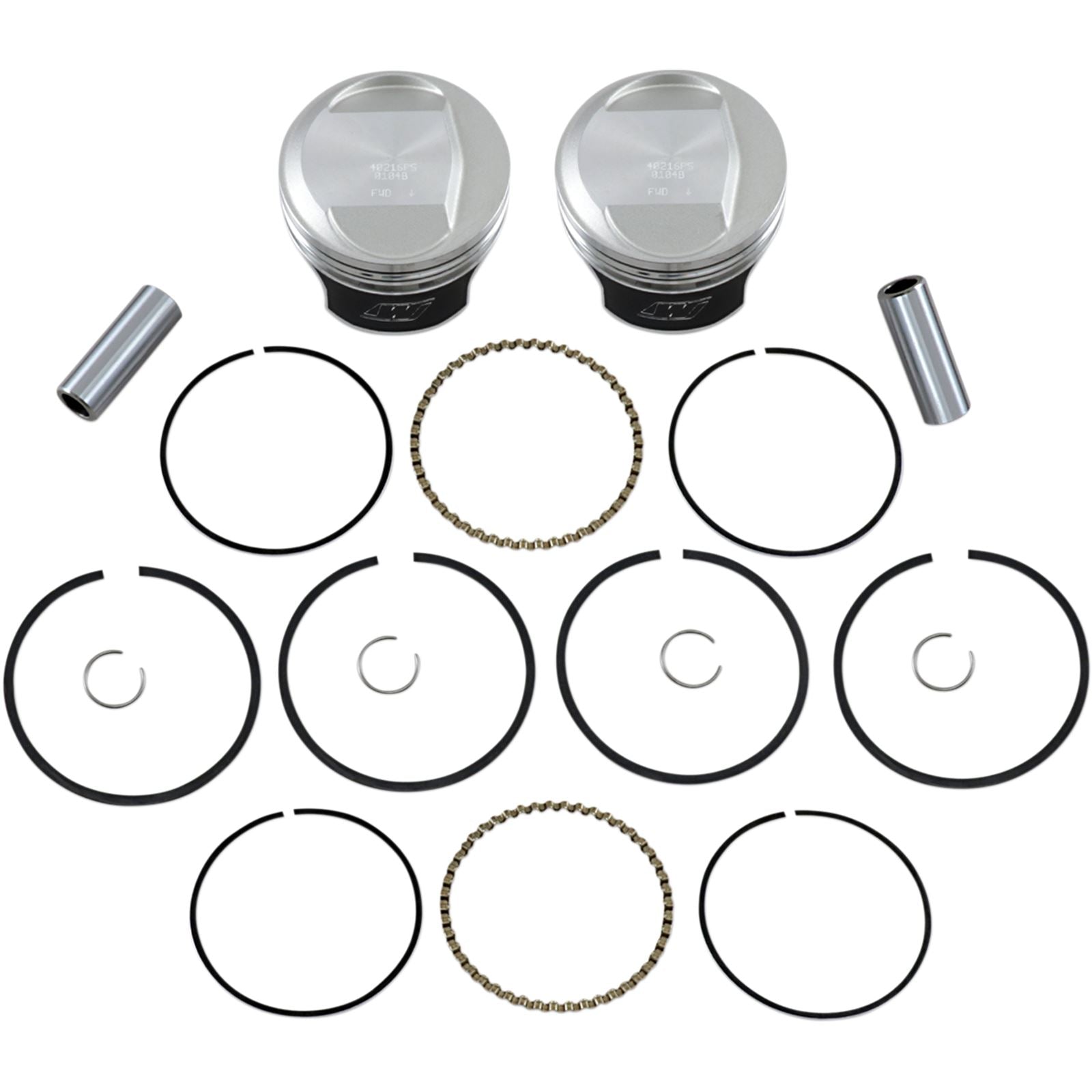Wiseco - Powersports Tracker Piston Kit EVO Dome Big Twin 1340 10:1 Standard [MPN: K0216PS]_494635