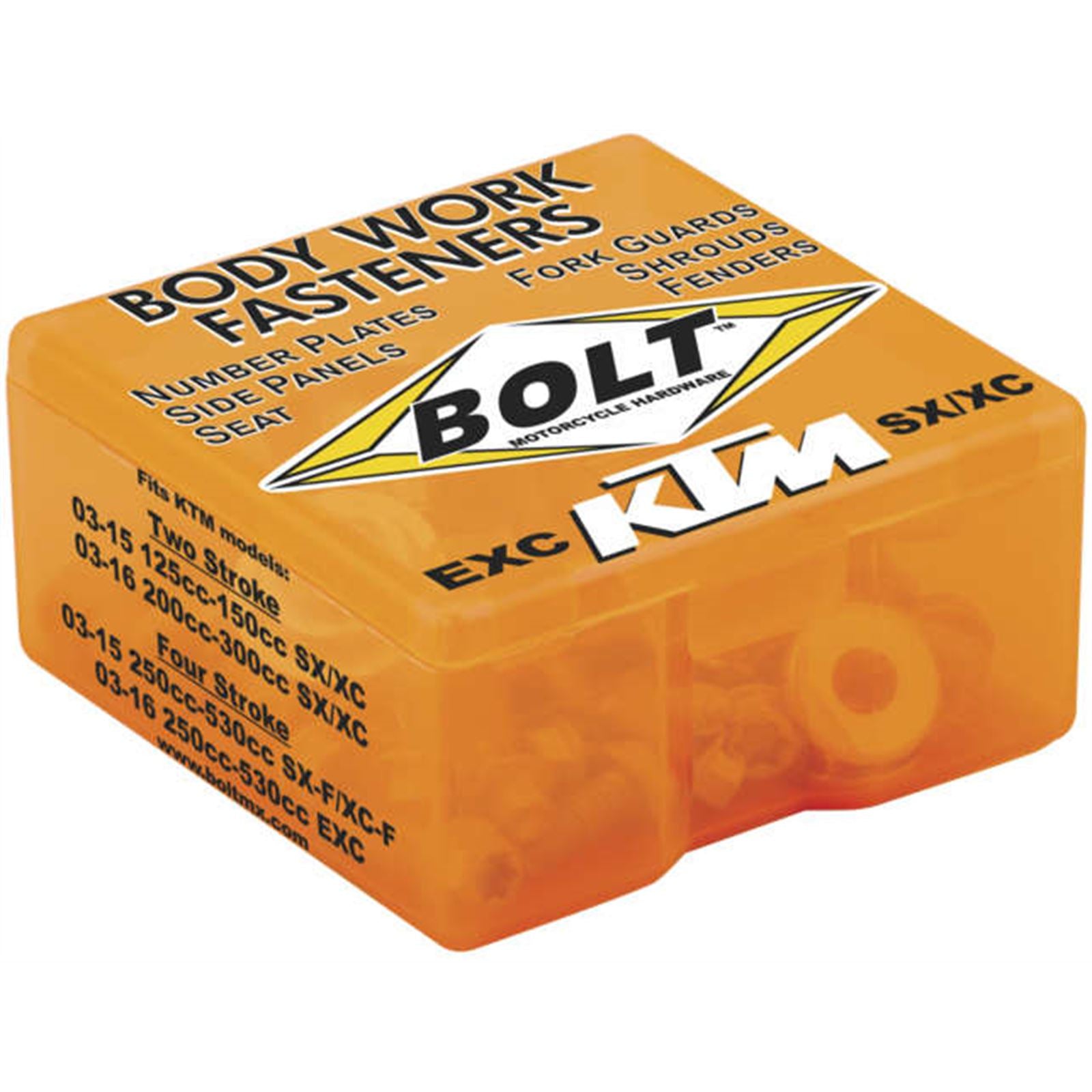 Bolt MC Hardware Full Plastic Fastener Kit for KTM KTM-PFK1_135666