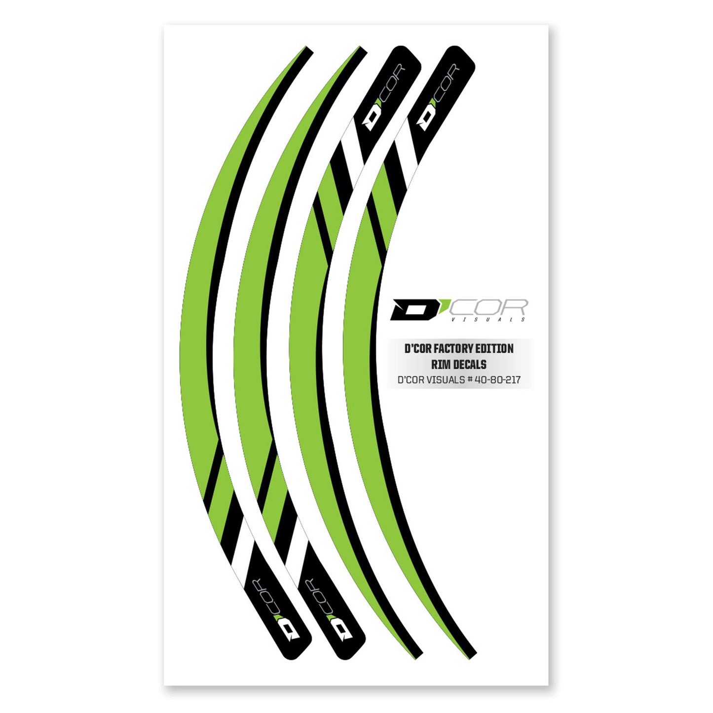 D'Cor Rim Decals Green 4 Piece Set Green Rim Decals 4 Piece Set [MPN: 40-80-217]_135674