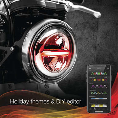 XKGlow 5.75" XKChrome Headlight - Chrome Bezel [MPN: XK-5IN-KIT-W]_982590
