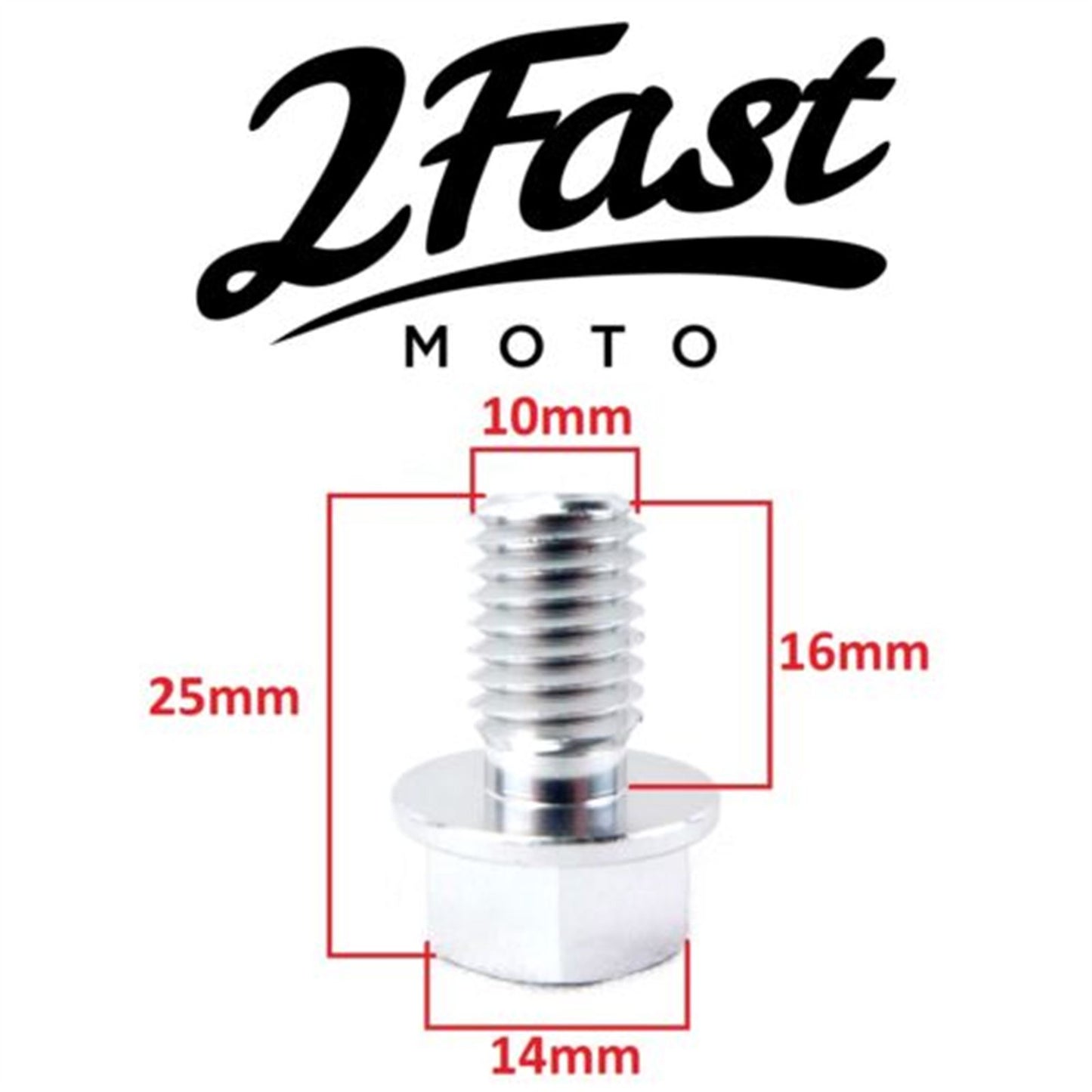 2FastMoto Magnetic Oil Drain Plug Bolt 10mm thread 25mm Length For Kawasaki 2fm-73-1607a-1_634229