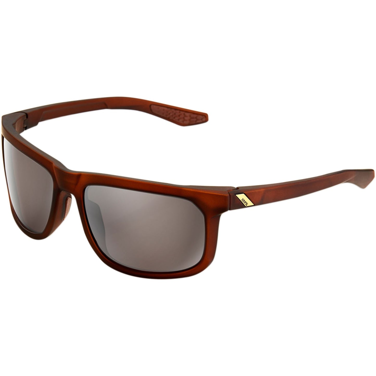 100% Hakan Sunglasses - Rootbeer - Silver Mirror 61036-139-75_317646