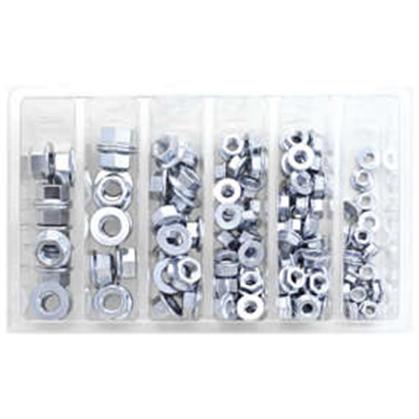 Bolt MC Hardware Flange Nut Assortment - 140-Piece Kit SV-FNUT_135834